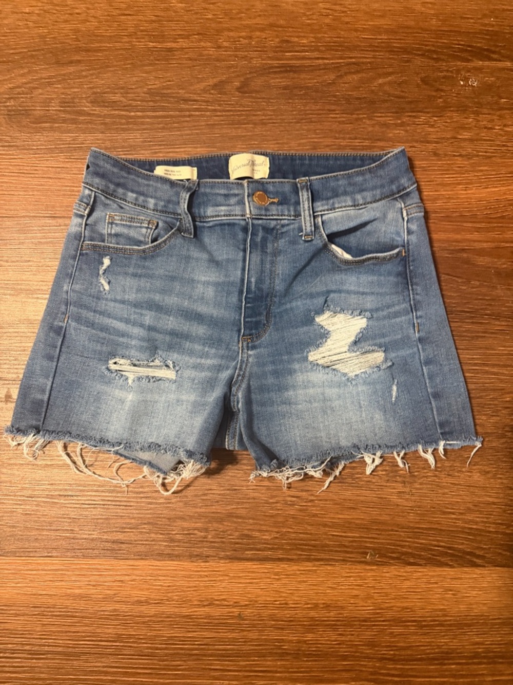 Universal Thread Light Blue Distressed Denim Shorts